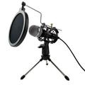 Microphone stand wired condenser microphone audio 3.5mm studio microphone vocal recording KTV karaoke microphone with stand computer mobile phone professional boom microphone stand