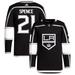 Jordan Spence Men's adidas Black Los Angeles Kings Home Primegreen Authentic Custom Jersey