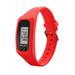 Stiwee Digital Watch Men Pedometer Watch with LCD Display Walking Fitness Wristband Digital Step Count/Red