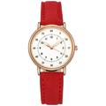 Stiwee Smart Watch for Women Women s Watch Leather Wristband Women s Watch Quartz Watch/Red