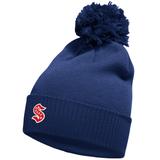 Men's adidas Seattle Kraken Deep Sea Blue 2024 NHL Winter Classic Cuffed Knit Hat with Pom