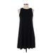 Old Navy Casual Dress - A-Line Crew Neck Sleeveless: Black Solid Dresses - Women's Size X-Small