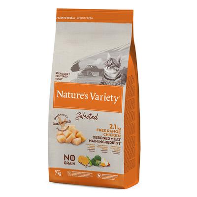 7kg Nature's Variety Selected Sterilised Free-Range Chicken Dry Cat Food