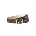 Women's Reversible Laser Cut Belt by Accessories For All in Black Gold (Size 26/28)