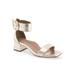 Wide Width Women's Eliza Dressy Sandal by Aerosoles in Soft Gold Leather (Size 6 W)