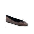 Women's Pia Casual Flat by Aerosoles in Mocha Snake Leather (Size 5 1/2 M)