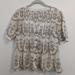 Anthropologie Tops | Feather Bone By Anthropologie Size 2 Boxy Eyelet Button Down Shirt | Color: Cream/White | Size: 2