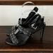 Michael Kors Shoes | Michael Kors Strappy Studded Heels 8.5 | Color: Black/Silver | Size: 8.5