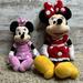 Disney Toys | Disney 2 Piece Bundle Of Minnie Mouse Plushes! | Color: Pink/Red | Size: Osbb