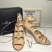 Coach Shoes | Coach Leather Strappy Ankle-Wrap Heels | Color: Cream/Tan | Size: 10