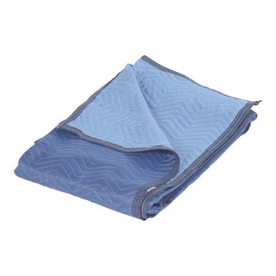 Vestil 72" x 80" All-Weather Blue Non-Woven Fabric Moving Blanket QPC-7280-UP-1PK