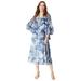 Plus Size Women's Ruffle-Detail Jacket Dress Set by Roaman's in Blue Floral (Size 30 W)