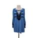 Free People Dresses | Free People Blogger Favorite Blue Embroidered Wind Willow Minidress Size Xs/S | Color: Blue | Size: Xs