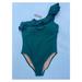 J. Crew Swim | J Crew Ruffled Ric Rac Swimsuit Nwt | Color: Blue/Green | Size: 10