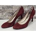 Michael Kors Shoes | Michael Kors Dorothy Flex Pump Heels Suede Leather Red Wine Women's Size 9 M | Color: Red | Size: 9