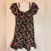 Free People Dresses | Free People Black Off The Shoulder Floral Dress/Tunic Size 10 | Color: Black/Red | Size: 10