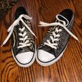 Converse Shoes | Converse Size Womens 7.5 Animal Print Sequin Shoes In Euc. Super Cute | Color: Black/Tan | Size: 7.5