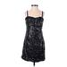 H&M Cocktail Dress - Party Sweetheart Sleeveless: Black Solid Dresses - Women's Size 4