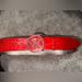 Michael Kors Accessories | Michael Kors Red Leather Logo Belt Sz. L Mk | Color: Red | Size: Os