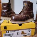 Carhartt Shoes | Carhartt Steel Toe Waterproof Moc Toe Boots | Color: Brown | Size: 6