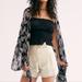 Free People Shorts | Free People One Penny High Waist Frayed Hem Ivory Pleated Pocket Shorts 0 Xs/Xxs | Color: Cream/Gray | Size: 0