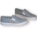 Michael Kors Shoes | Michael Kors Keaton Slip On Silver Mesh Glitter Shoes Size 8 | Color: Silver/White | Size: 8