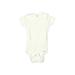 Gerber Organic Short Sleeve Onesie: Ivory Print Bottoms - Size 0-3 Month