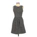 J.Crew Factory Store Casual Dress - A-Line: Black Stripes Dresses - Women's Size X-Small