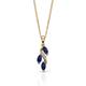 Fine Jewellery by John Greed 9ct Gold Sapphire & Diamond Marquise Drop Necklace