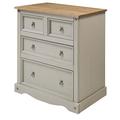 Mercers Furniture Corona Grey Wax Compact 2+2 Chest