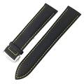 SCHIK Nylon Canvas Watchband 19mm 20mm 21mm 22mm for Tissot Watch Strap (Color : Black yellow, Size : 19MM)