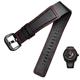 Wtukmo Cowhide Leather Watch Band for Dietrich OTC-AO1 OT-3 Strap black 24mm bracelet Stomata Cowhide black wristwatches (Color : Black red black, Size : 24mm)