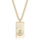 Mens Gold St Christopher Ingot Bar Pendant Luxury Finish and Detailing 18k Gold Plated St Christopher Ingot Bar Pendant (Chain width 4mm wide, and 22 inches; Pendant Size: 34mm x 18mm and Weight: 27g)