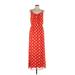 Eliza J Casual Dress - Maxi: Red Polka Dots Dresses - New - Women's Size 10