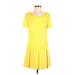 Max&Co. Casual Dress - DropWaist: Yellow Dresses - Women's Size 2