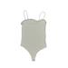 Abercrombie & Fitch Bodysuit: Gray Solid Tops - Women's Size Small