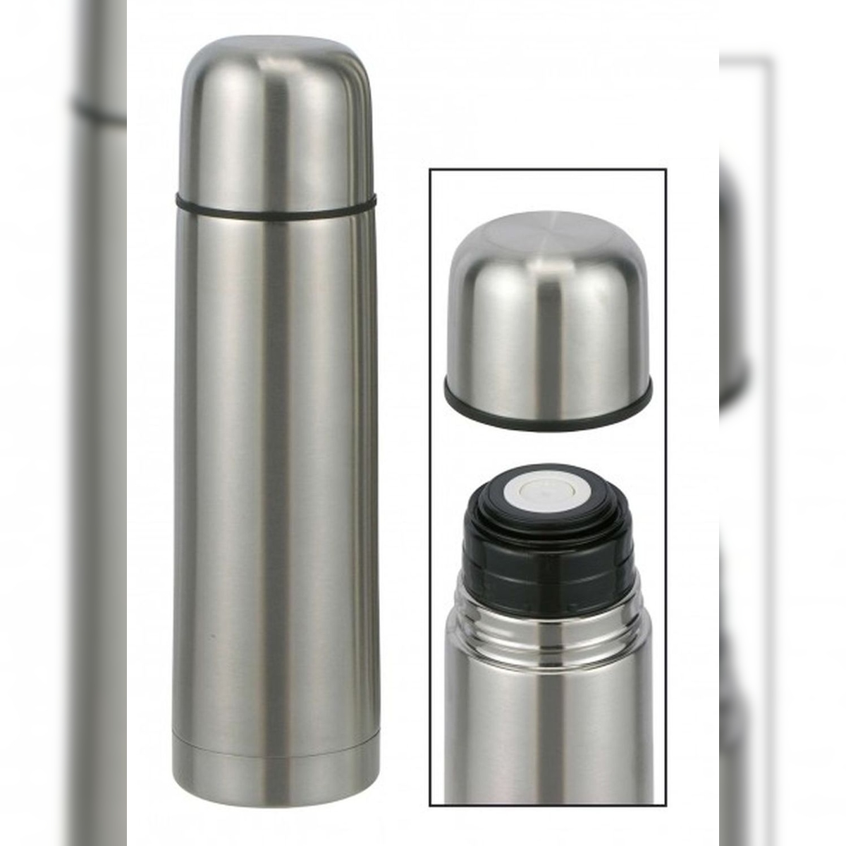 Gravidus Edelstahl Isolierflasche Thermosflasche Thermoskanne 1,0 Liter Image