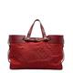 GUCCI GG canvas handbag tote bag 106251 red leather ladies