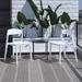 COSCO Round 2 - Person 18" Long Bistro Set Glass/Plastic in White | Outdoor Furniture | Wayfair 532852602GRBLGR