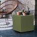 Arlmont & Co. Dylan Outdoor Ottoman Wood in Green | 17 H x 17 W x 17 D in | Wayfair LATT6715 38485828