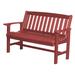 Wildridge Classic Mission Outdoor Bench Plastic in Red | 34 H x 55.5 W x 22 D in | Wayfair LCC-225-cardinal red
