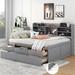 Red Barrel Studio® Derriona Full/Double Daybed w/ Trundle Wood in Gray | 47.2 H x 78.7 W x 104.6 D in | Wayfair 34477CC78FE14D43891937F53B47B037