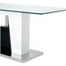 Wrought Studio™ Ildefonso Pedestal Dining Table Wood/Glass in Black/Brown/White | 29.53 H x 63 W x 35.43 D in | Wayfair