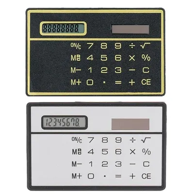 Calculatrice solaire mince à 8 chiffres avec écran tactile conception de carte de crédit format