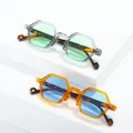 Lunettes de soleil à monture rétro pour hommes et femmes lunettes de soleil polygonales lunettes