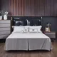 Gonna da letto ad angolo aperto in tinta unita Copriletto spazzolato Lenzuolo Gonna da letto per hotel per la casa Copriletto matrimoniale/reina/queen size