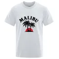 Maglietta in cotone Malibu Rum donna uomo magliette Vintage maglietta manica corta top di marca