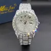Luxus Männer Uhr Bling Bling Große Diamant Quarz Uhren Männlichen Hip Hop Rock Stilvolle