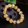 Natur gold Rutil Quarz Titan Armband Frau Mann Brasilien wohlhabende Perlen 7mm 8mm 9mm 10mm Schmuck
