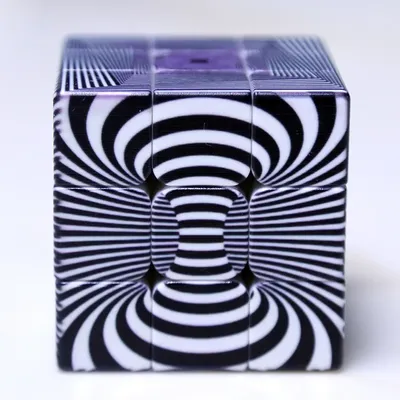 3x3x3 Lllusory Optischer Illusionseffekt Zauberwürfel 3×3 Professionelles Geschwindigkeitspuzzle Image